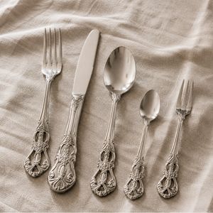 Vintage barok bestekset zilver