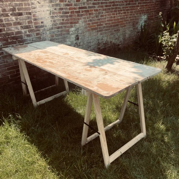 Tafel op schragen Tafel op schragen